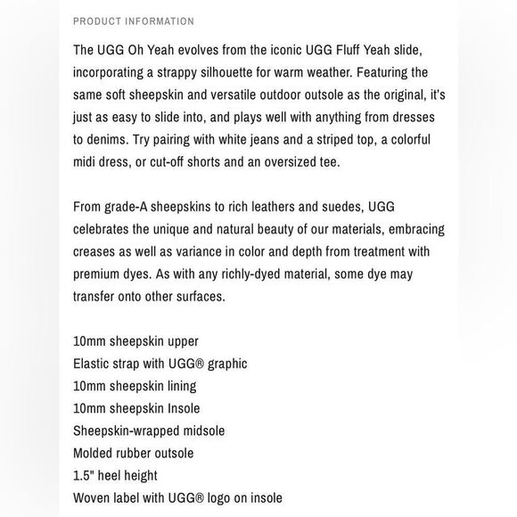 UGG Brand New Fluff Yeah Slide
Sandals Size 5 - Gray - Picture 3 of 17